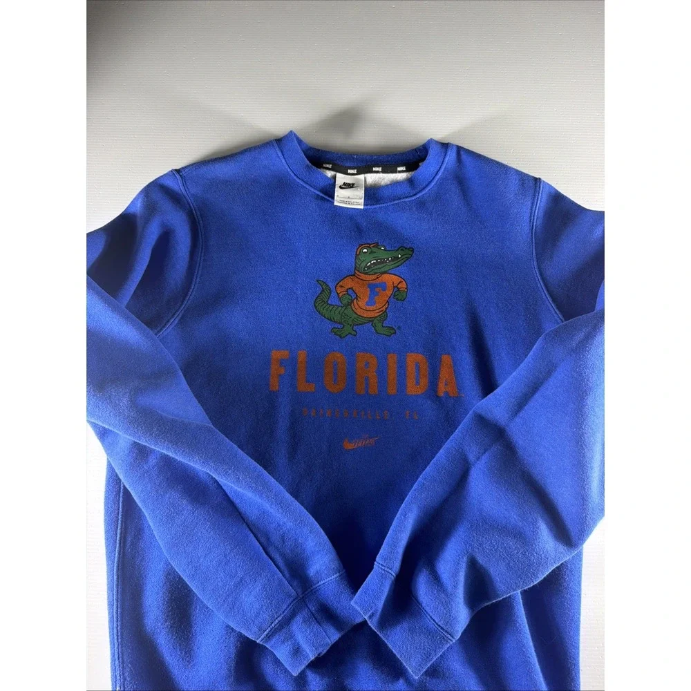 Nike Florida Gators Sweatshirt Men's Small Blue Albert Gator Crewneck NCAA